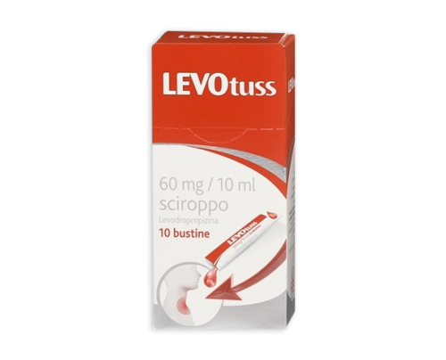 Levotuss 60mg/10ml sciroppo<br> levodropropizina<br><b>Che cos’è e a che cosa serve</b><br>Levotuss contiene il principio attivo levodropropizina, una sostanza che appartiene ad un gruppo di medicinali chiamati sedativi della tosse.<br> <br> 