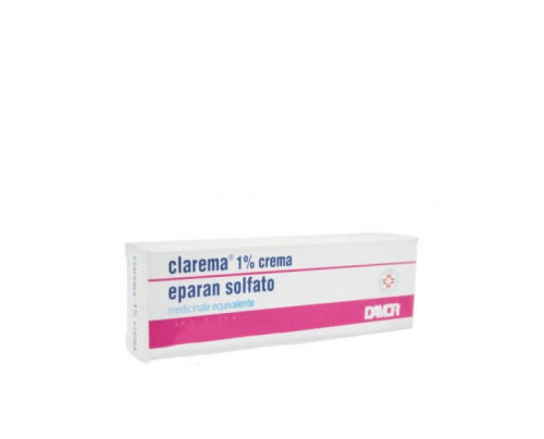 <b>CLAREMA 1 % crema</b><br>  Eparan solfato<br><b>Che cos’è e a che cosa serve</b><br>CLAREMA contiene il principio attivo eparan solfato ed è un medicinale con attività antivaricosa (contro la formazione delle vene varicose) e