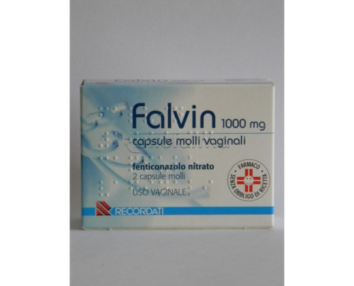 <b>Falvin 1000 mg capsule molli vaginali</b><br>Fenticonazolo nitrato<br><b>Che cos’è e a che cosa serve</b><br>Falvin contiene il principio attivo fenticonazolo nitrato.<br>  Appartiene a un gruppo di medicinali chiamati “antimicrobici