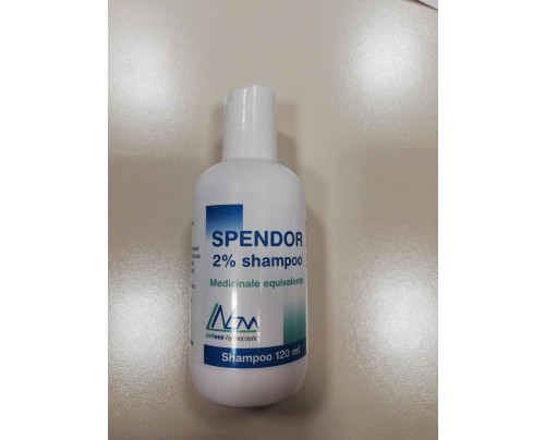 <b>SPENDOR 2% Shampoo</b><br> Medicinale equivalente<br><b>Che cos’è e a che cosa serve</b><br>SPENDOR contiene la sostanza antimicotica ketoconazolo, impiegata per trattare le infezioni causate dai  funghi, inclusi i lieviti. Il ketoconazolo