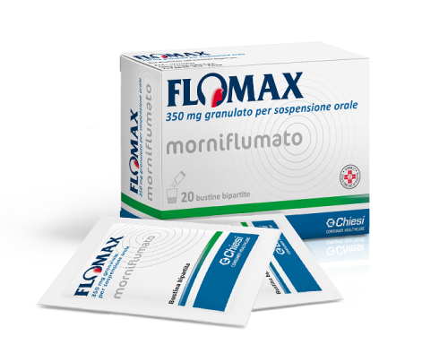 <b>FLOMAX 350 mg granulato per sospensione orale</b><br>  Morniflumato<br><b>Che cos’è e a che cosa serve</b><br>Questo medicinale contiene il principio attivo morniflumato e appartiene ad una classe di farmaci detti FANS  (farmaci antinfiamm