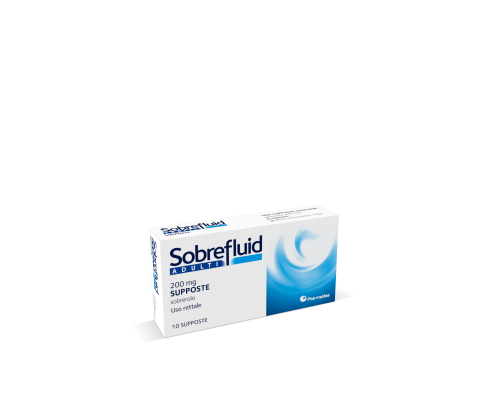 <b>Sobrefluid adulti 200 mg supposte</b><br>sobrerolo<br><b>Che cos’è e a che cosa serve</b><br>Il principio attivo di Sobrefluid è il sobrerolo, un mucolitico.<br>  Questo medicinale è indicato negli <b>adulti</b> per facilitar