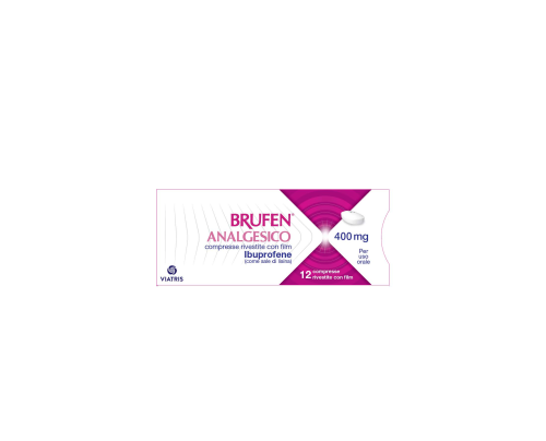 <b>BRUFEN ANALGESICO 200 mg compresse rivestite con film</b><br>  Ibuprofene (come sale di lisina)<br><b>Che cos’è e a che cosa serve</b><br>BRUFEN ANALGESICO contiene la sostanza attiva ibuprofene. Essa appartiene a un gruppo di  medicinali 