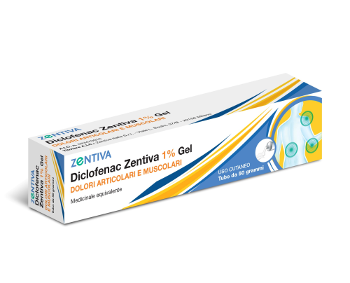 <b>DICLOFENAC ZENTIVA 10 mg/g gel </b><br><b>Che cos’è e a che cosa serve</b><br>DICLOFENAC ZENTIVA contiene il principio attivo diclofenac sodico ed appartiene alla classe dei medicinali  antinfiammatori non steroidei per uso topico.<br>  <b