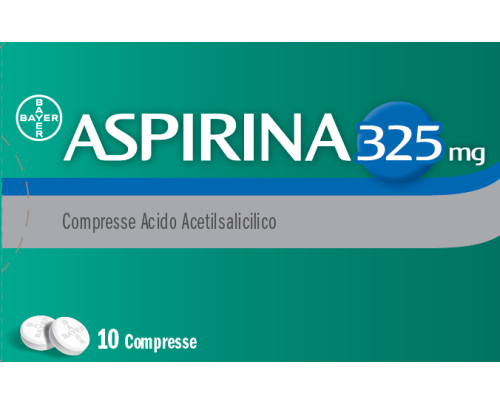 <b>Aspirina 325 mg compresse</b><br>  acido acetilsalicilico<br><b>Che cos’è e a che cosa serve</b><br>Aspirina è un analgesico (antidolorifico: riduce il dolore), antinfiammatorio ed antipiretico (antifebbrile:  riduce la febbre).<br>